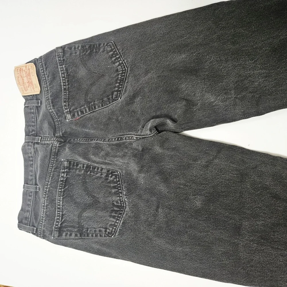 Levis 550 Jeans Men's Size 38x34 Black Denim Relaxed Fit USA Vintage 90s